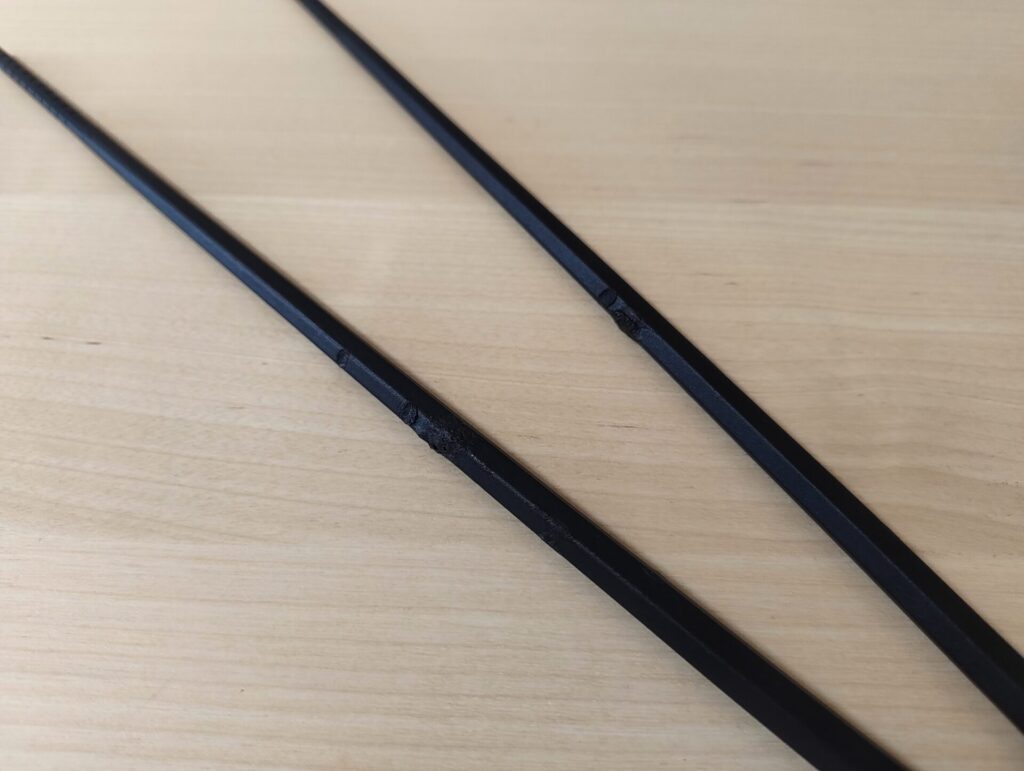 無印良品のシリコーン菜箸の持ち手が溶けてしまったところ。